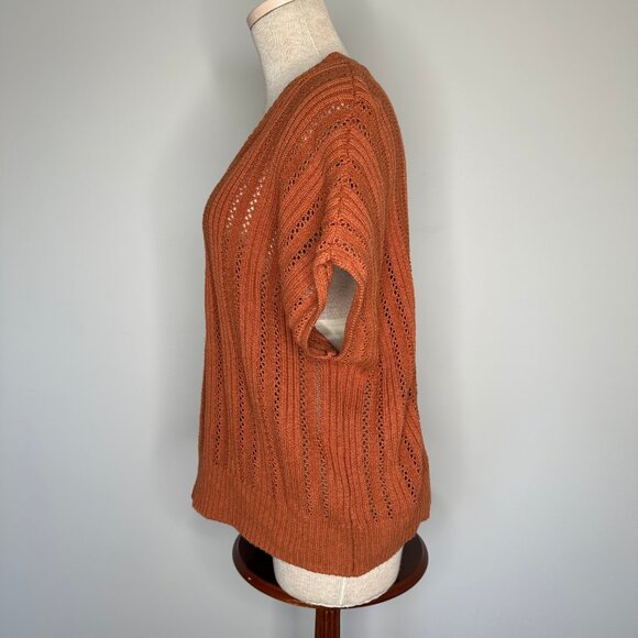 Joie Women's Sweater V Neck Dolman Sleeve Cinnamon/Rust Colored Size Large - Picture 4 of 6
